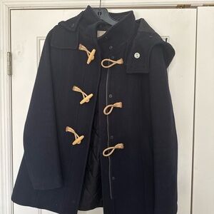 Cole Haan Women’s Navy Duffle Wool Coat